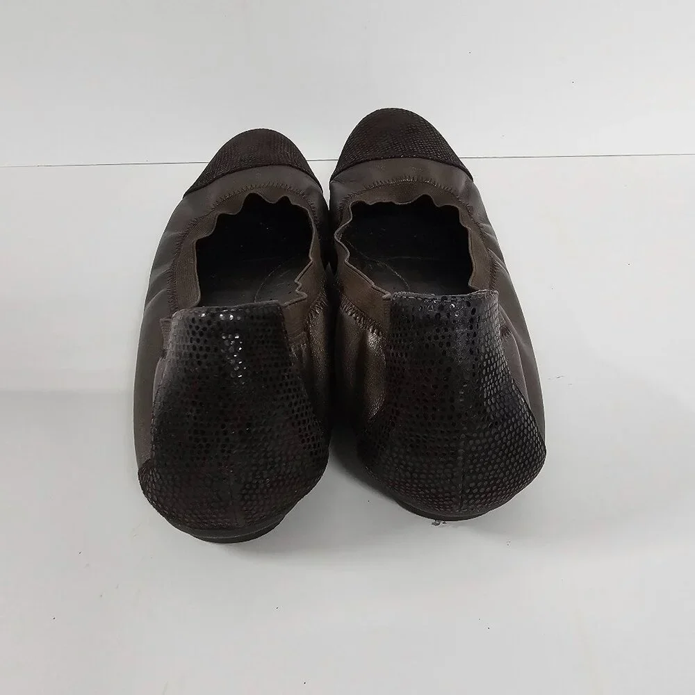 Audrey Brooke Ballet Flat Cap Toe Indie Grunge Casual Leather 8.5